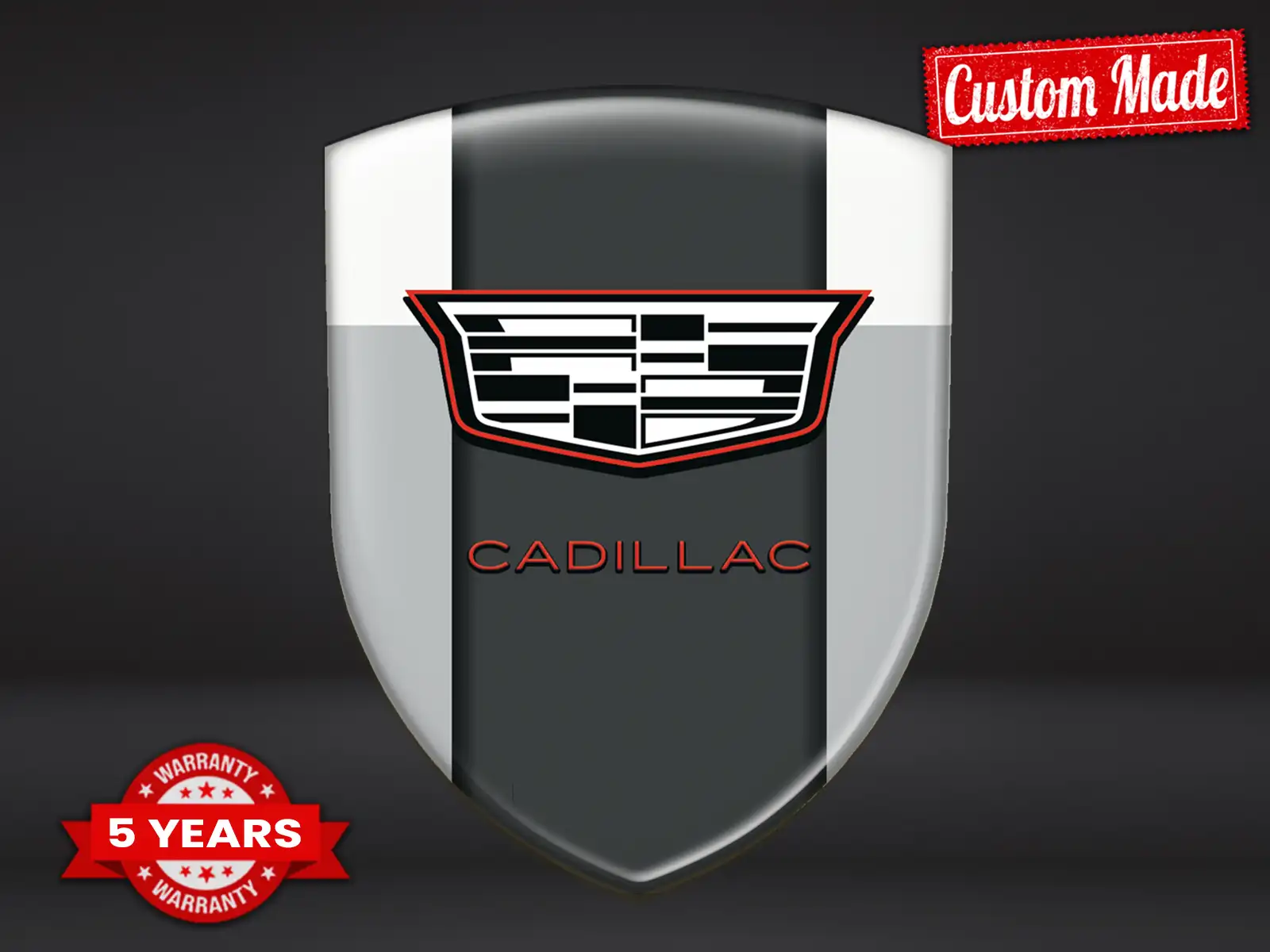 Cadillac Auto Silikonabzeichen Design Max Stilvoll Pro Haltbar